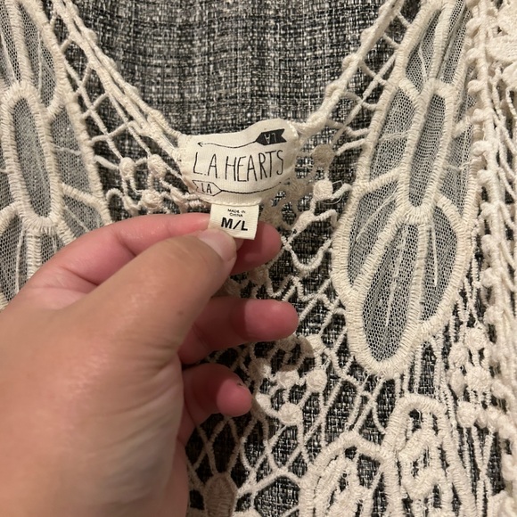 LA Hearts crochet lace vest - Picture 2 of 3